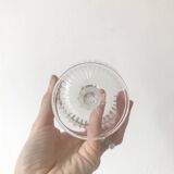 Set of 5 1920s style ribbed glass champagne glasses