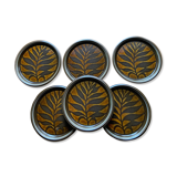 Set of 6 ceramic plates-model Ultima-Mikasa-Made in Japan-70s