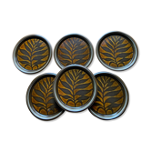 Ensemble de 6 assiettes en céramique-modèle Ultima-Mikasa-Made in Japan-Années 70
