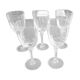Lot de 5 verres à vin en cristal style art déco