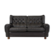 Mid-century black leather sofa