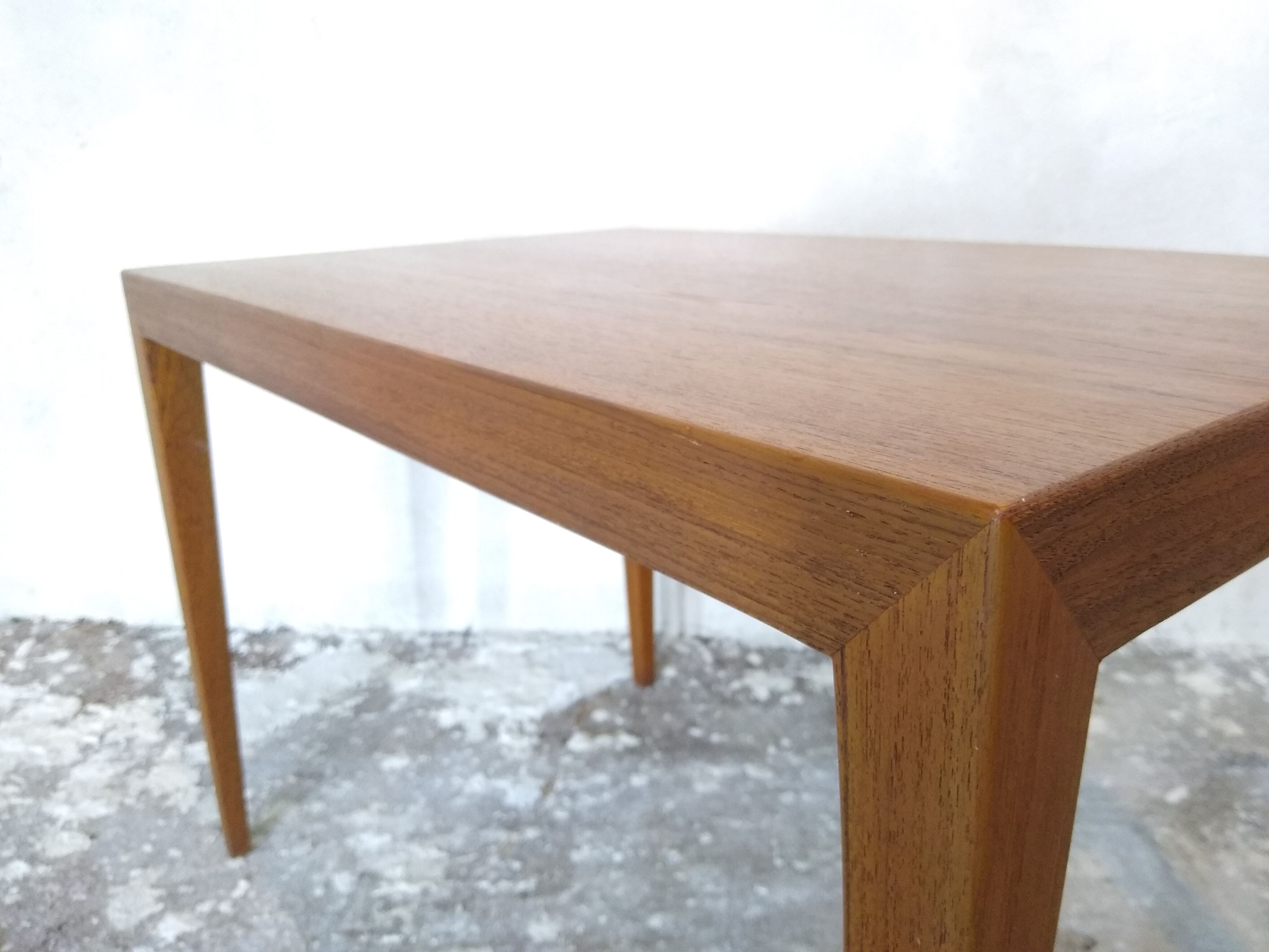 Teak coffee table by S. Hansen for Haslev, Denmark, 60