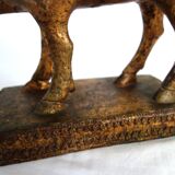 Golden bronze statue of Shiva on Nandi, India, mid-20th century.