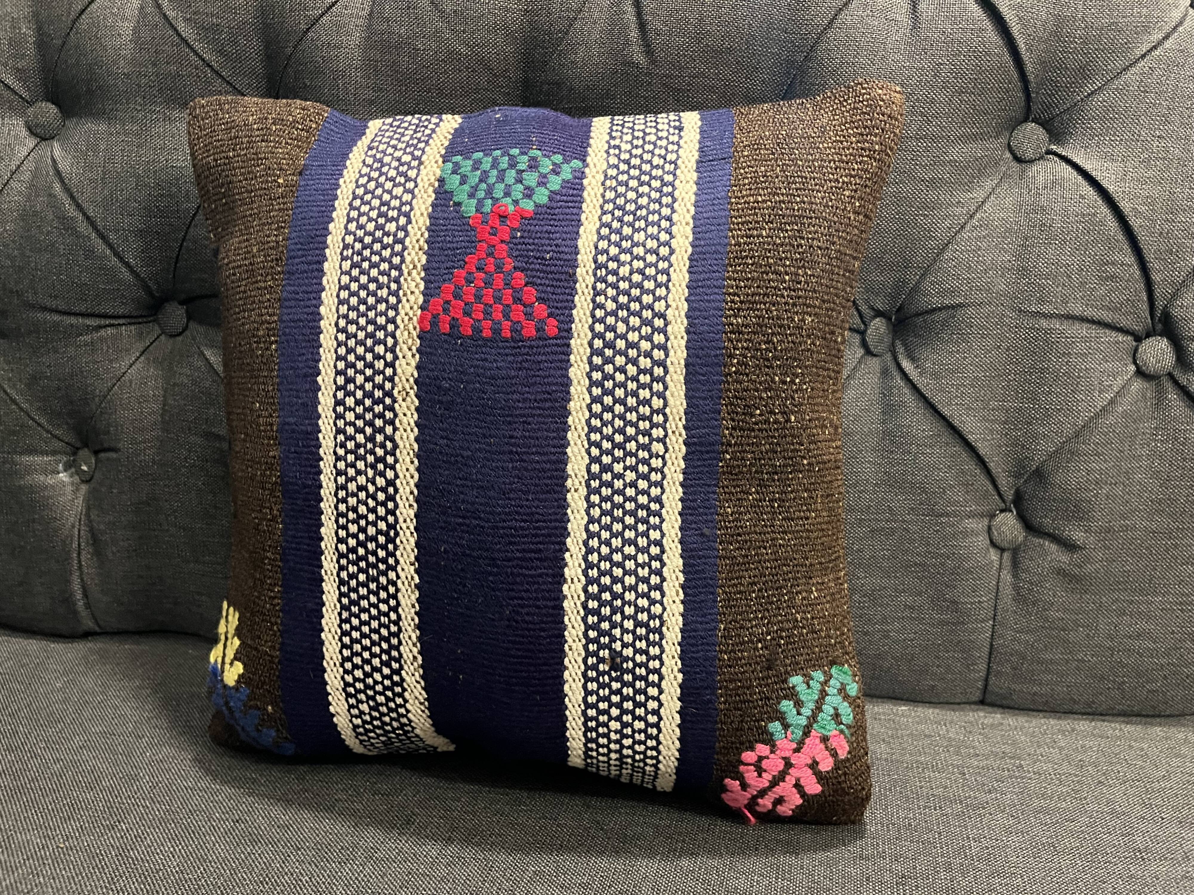 Housse de coussin vintage foncé