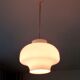 Suspension champignon vintage globe opaline blanche années 70