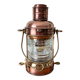 Large electrified copper and brass lamp
