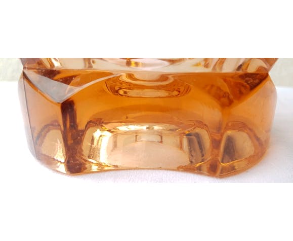 70's thick glass vase