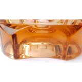 70's thick glass vase