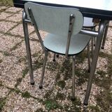 Table and chairs in water green formica