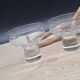 Set of 4 Italian glasses with solid stem
