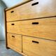 1980s pine chest of drawers