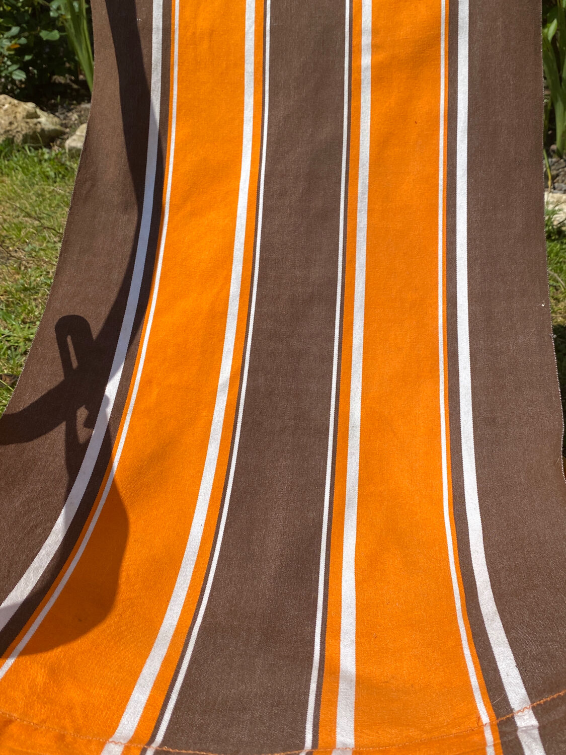 Old orange vintage deckchair