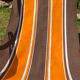 Old orange vintage deckchair