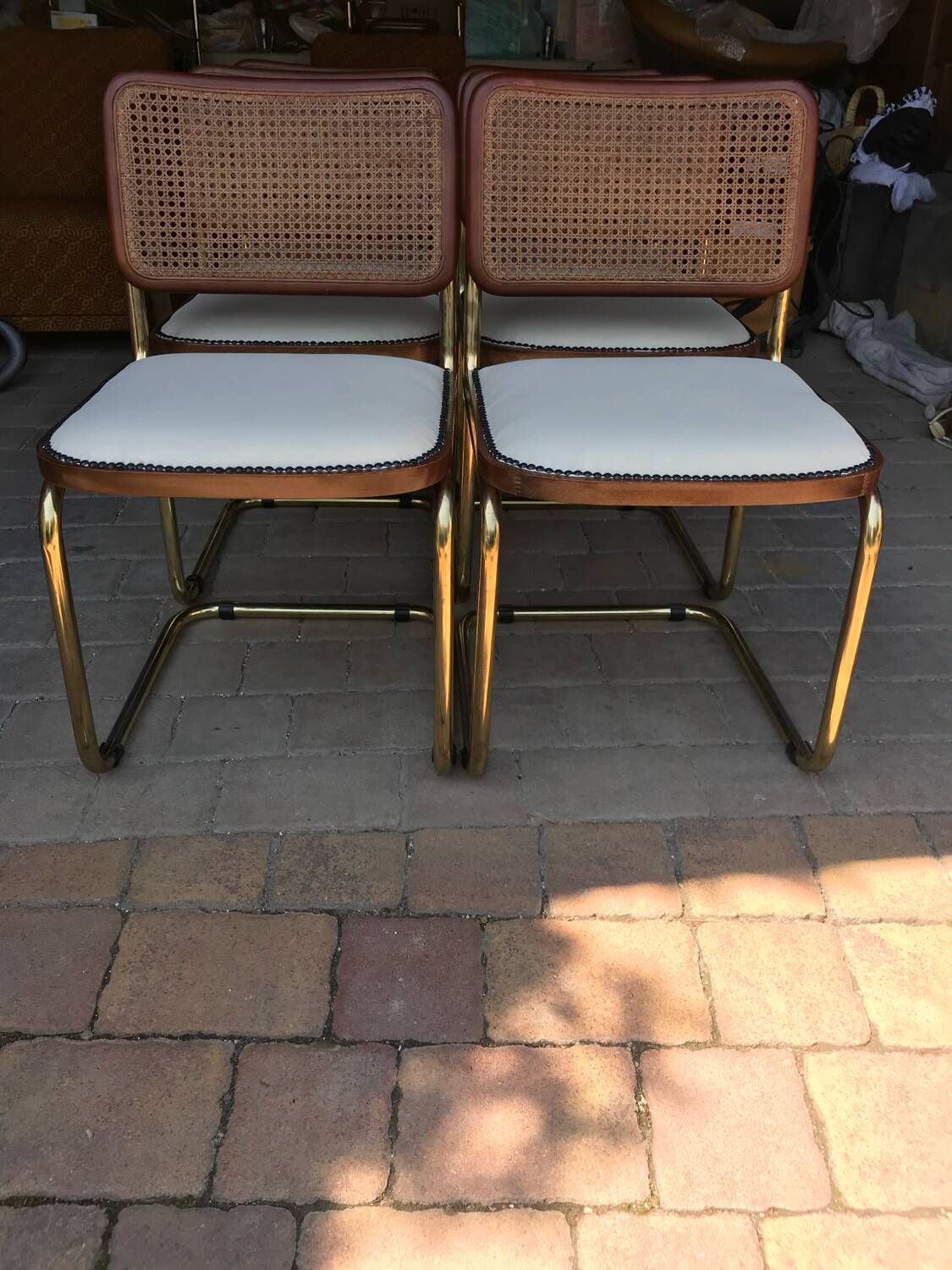 6 chaises cesca Marcel Breuer Italie 1970