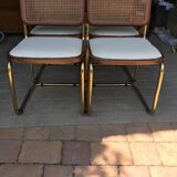 6 chaises cesca Marcel Breuer Italie 1970