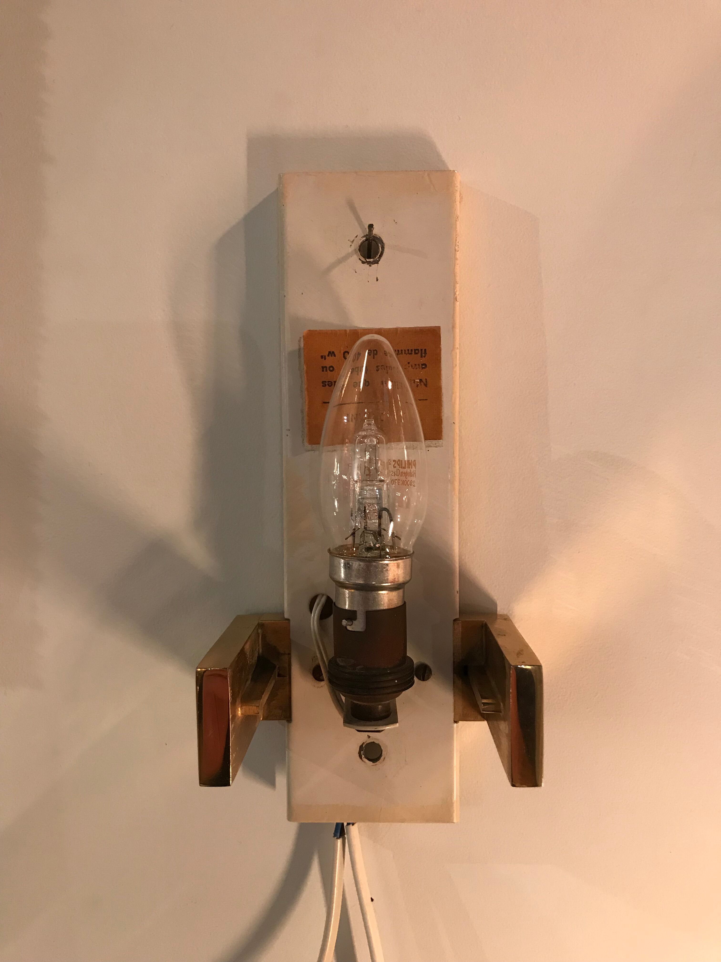 Pair of perspex wall lamp