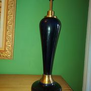 Large cobalt blue ceramic lamp stand