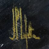 Tableau HSP "Place Furstenberg" in Paris signed Lafitte (mid-20th century)