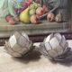 Bougeoirs nacre et laiton