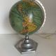 Globe terrestre J.Forest verre vintage 1950 mappemonde - 37 cm
