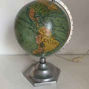 J.Forest vintage glass globe 1950 world map - 37 cm