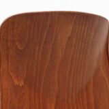 Flötotto chair sled straight shell oak and chrome