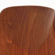 Flötotto chair with straight shell, oak and chrome