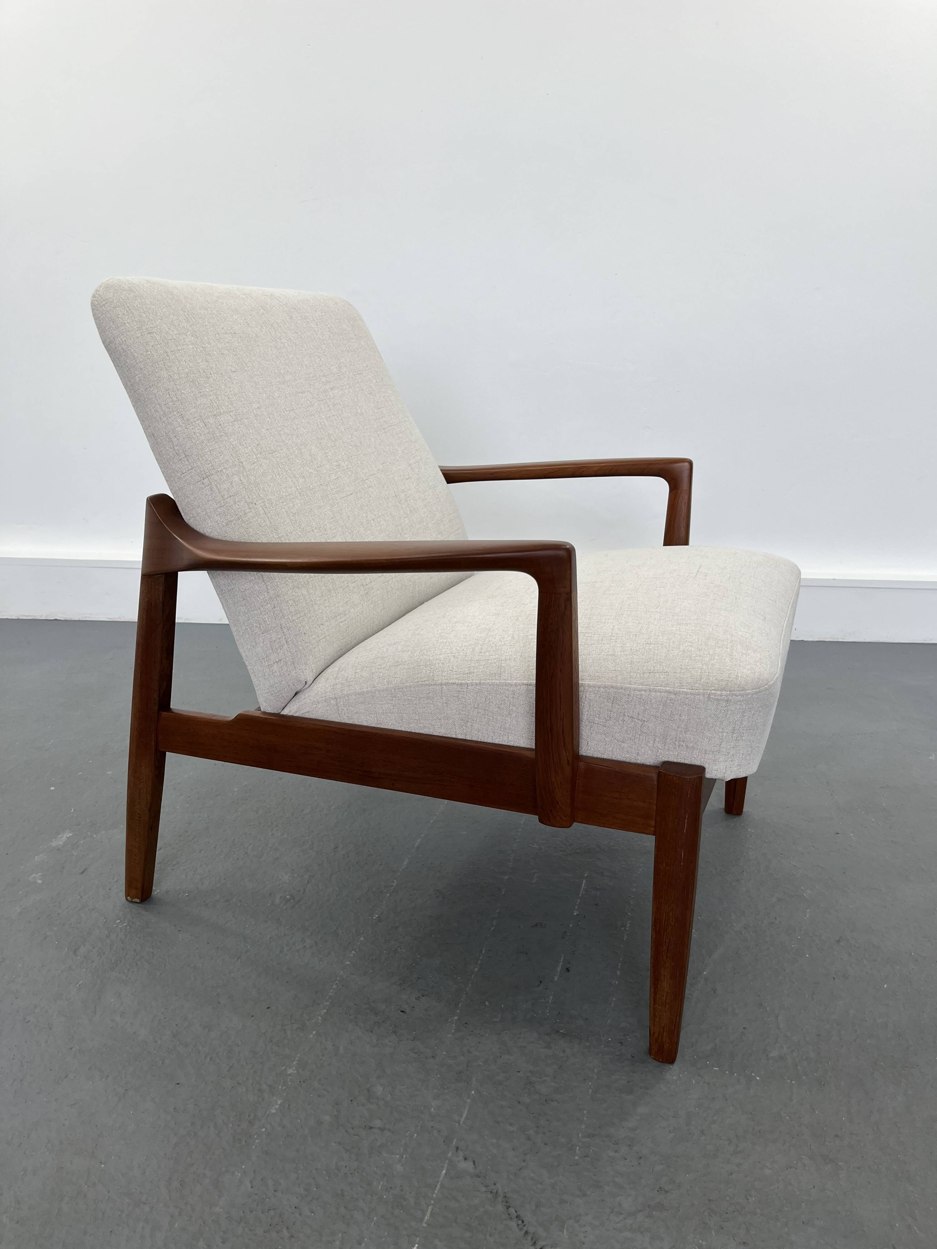 Vintage danish teak lounge chair, 1970s