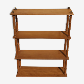 Etagère bois faux bambou vintage