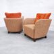 Paire de fauteuils par Kaesz Gyula, Hongrie, vers 1941-42