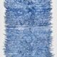 3x9 Blue %100 Wool Kilim Runner Rug, 98x282Cm