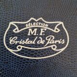 6 colored Paris crystal champagne flutes