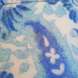 4 glazed ceramic tiles, flowers, 60s