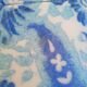4 glazed ceramic tiles, flowers, 60s