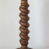 Vintage twisted turned wooden lamp base