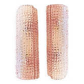 Italian Murano Glass Pink “Cocodrile” Wall Sconces in Modern Organic Style