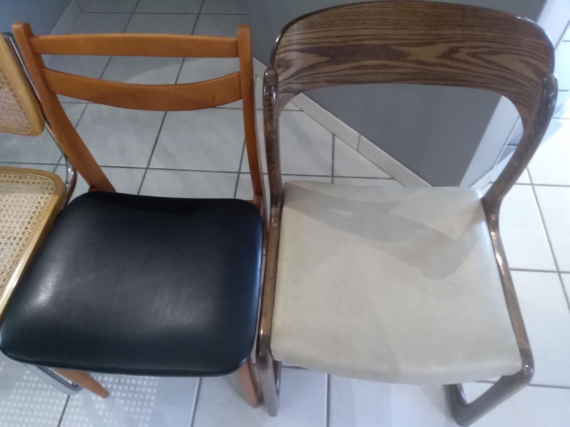 Lot of 6 mismatched chairs Breuer, Baumann