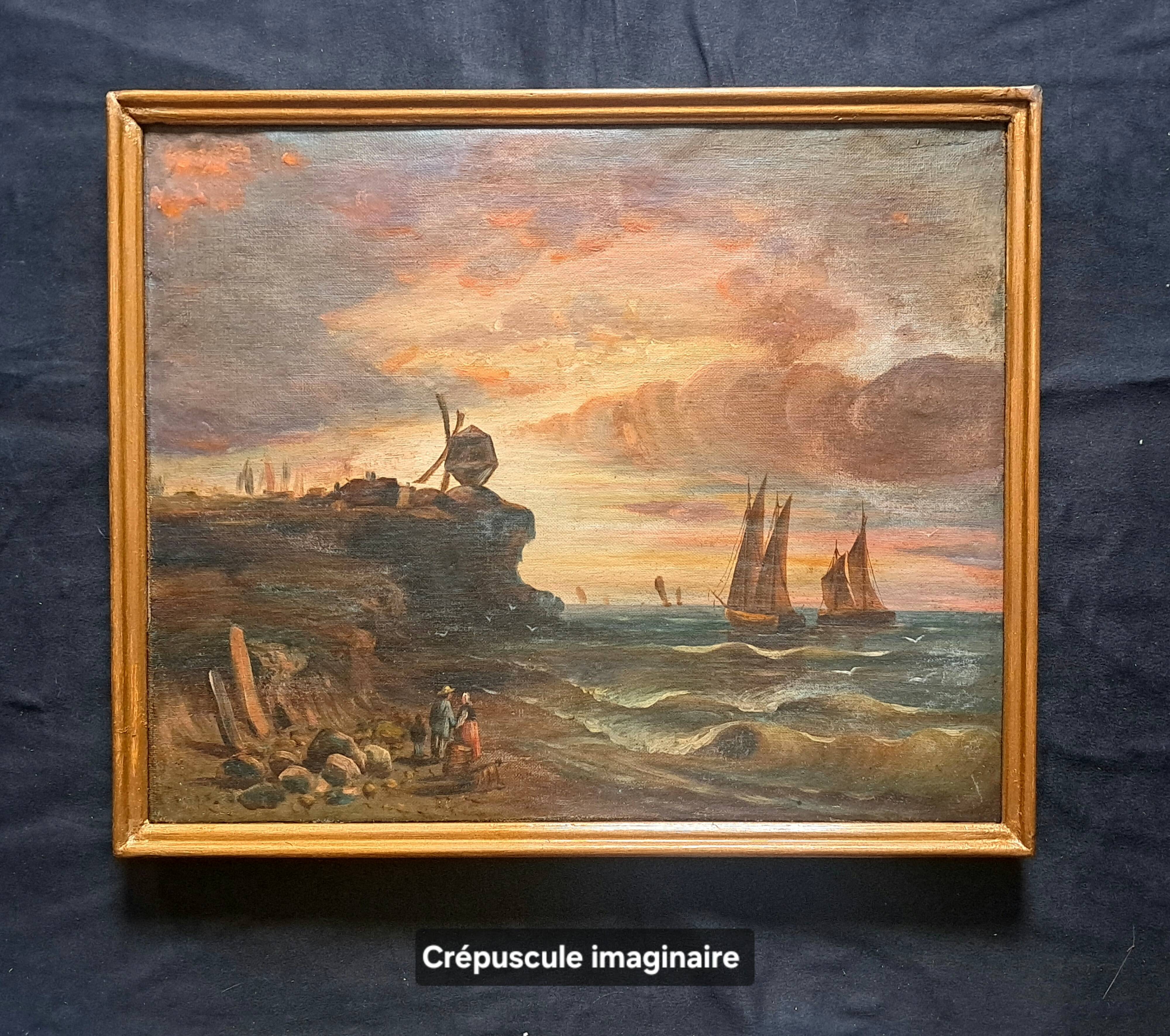 Pair of Impressionist paintings Oil on canvas Dutch marine