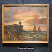 Paire de tableaux impressionnistes Huile sur toile Marine hollandaise