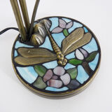 Tiffany dragonfly lamp with two branches, 2 tulips, art deco style