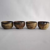 4 bowls in Brown sandstone of the years 70