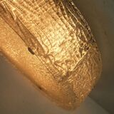 large kaiser leuchten CEILING FIXTURE flush mount thick ice glass