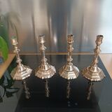 Louis XV chiseled bronze candlesticks