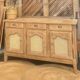 Antique sideboard/buffet in raw solid oak and caning