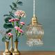 Vintage amber glass suspension globe