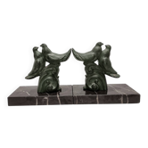 Vintage French Bookends With Doves, 1950s