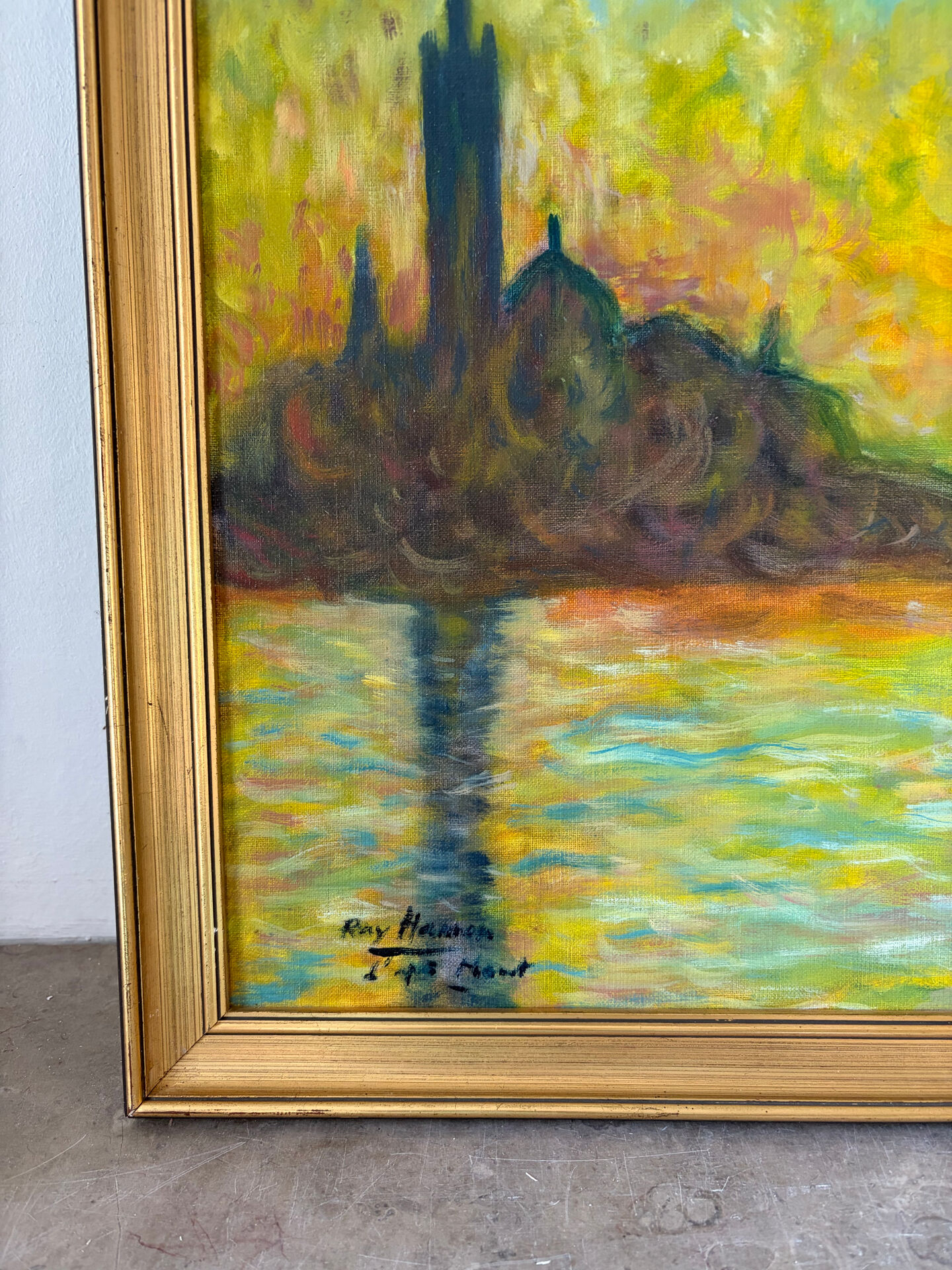 Saint George Major at dusk, oil on canvas signed