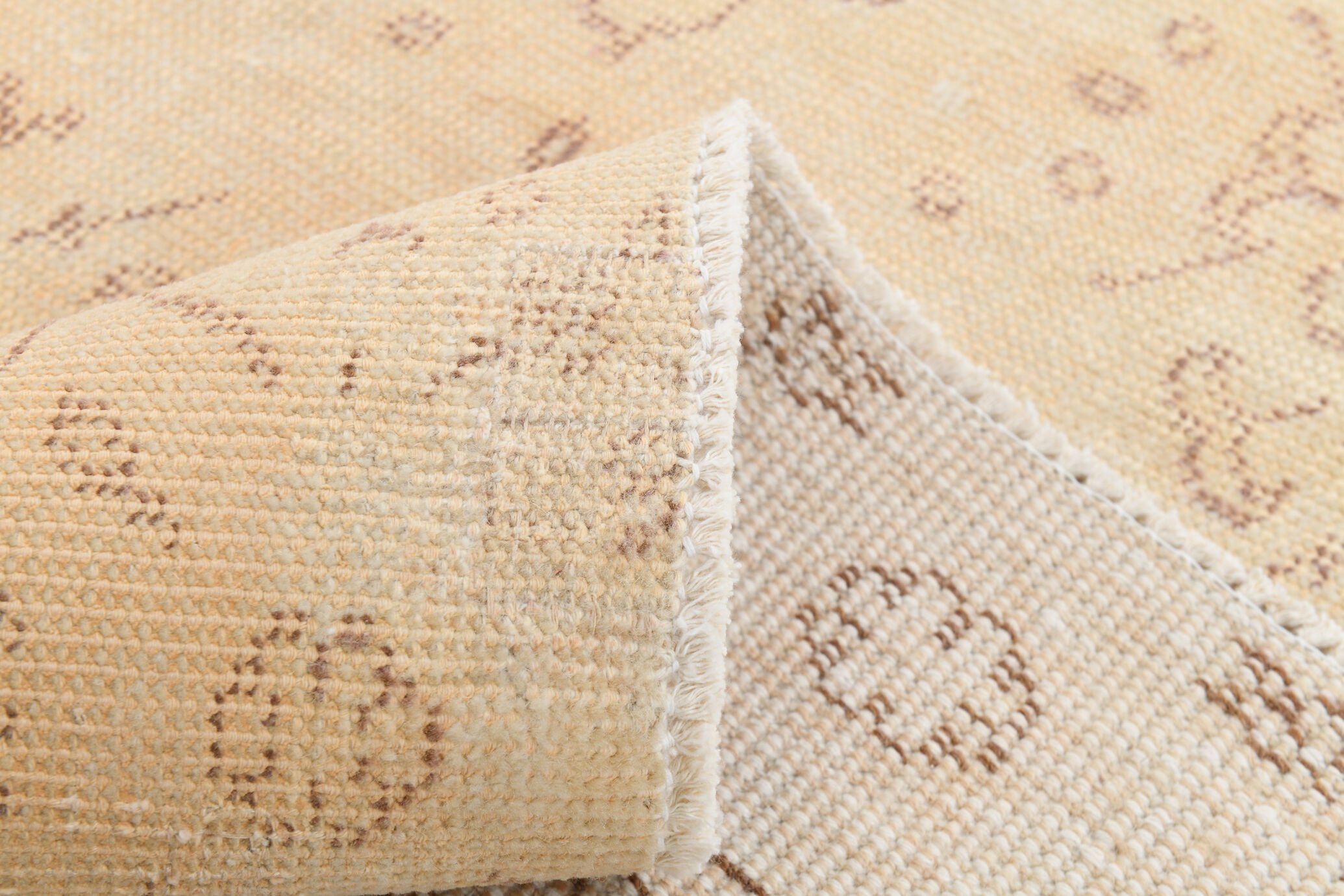6x9 Beige & Brown Handmade Turkish Rug 285x178Cm