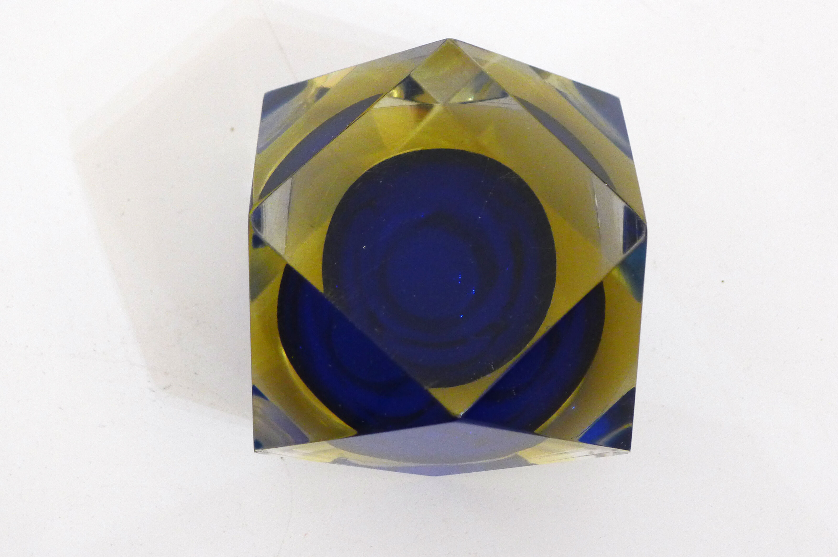 Ashtray Sommerso Murano 1960' faceted