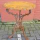 Art Nouveau cast iron garden table bistro table